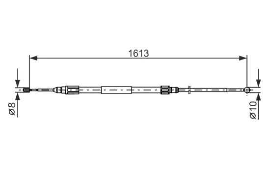 Seilzug, Feststellbremse hinten links BOSCH 1 987 477 987 Bild Seilzug, Feststellbremse hinten links BOSCH 1 987 477 987