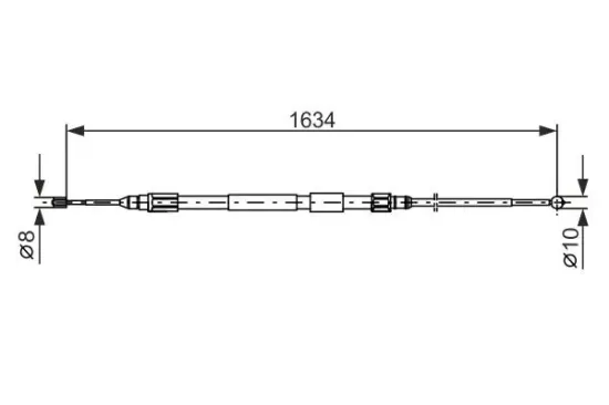 Seilzug, Feststellbremse hinten rechts BOSCH 1 987 477 988 Bild Seilzug, Feststellbremse hinten rechts BOSCH 1 987 477 988