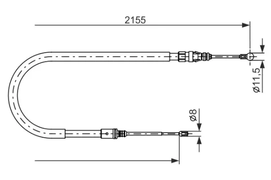 Seilzug, Feststellbremse hinten links hinten rechts BOSCH 1 987 477 994 Bild Seilzug, Feststellbremse hinten links hinten rechts BOSCH 1 987 477 994