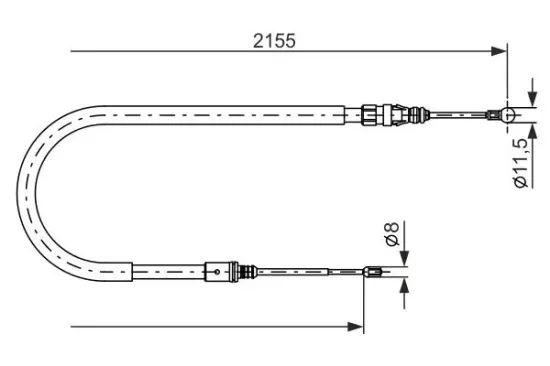 Seilzug, Feststellbremse hinten links hinten rechts BOSCH 1 987 477 994 Bild Seilzug, Feststellbremse hinten links hinten rechts BOSCH 1 987 477 994