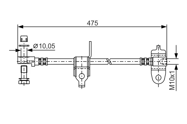 Bremsschlauch Vorderachse Vorderachse links BOSCH 1 987 481 045