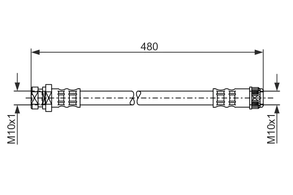 Bremsschlauch Hinterachse links BOSCH 1 987 481 074
