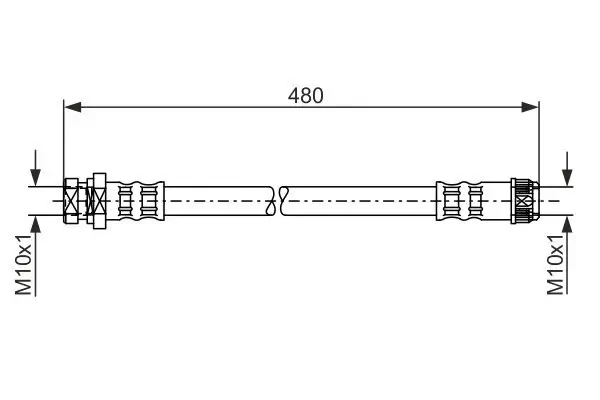 Bremsschlauch Hinterachse links BOSCH 1 987 481 074