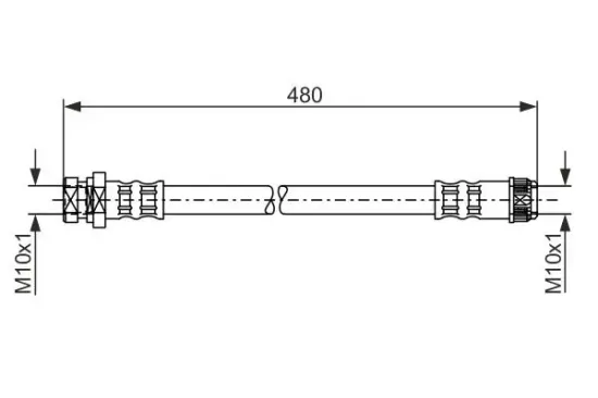 Bremsschlauch Hinterachse links BOSCH 1 987 481 074 Bild Bremsschlauch Hinterachse links BOSCH 1 987 481 074
