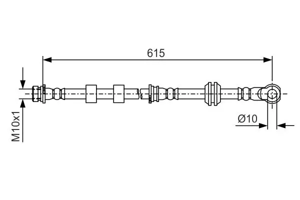 Bremsschlauch Vorderachse rechts BOSCH 1 987 481 088