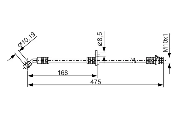 Bremsschlauch Hinterachse rechts BOSCH 1 987 481 326
