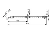 Bremsschlauch Hinterachse rechts BOSCH 1 987 481 326
