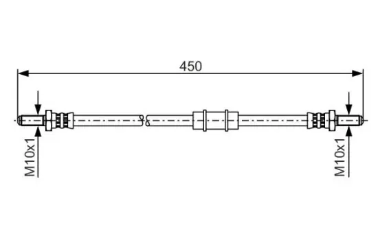Bremsschlauch Vorderachse BOSCH 1 987 481 345 Bild Bremsschlauch Vorderachse BOSCH 1 987 481 345