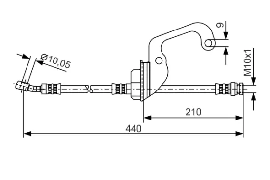 Bremsschlauch Vorderachse rechts BOSCH 1 987 481 364 Bild Bremsschlauch Vorderachse rechts BOSCH 1 987 481 364