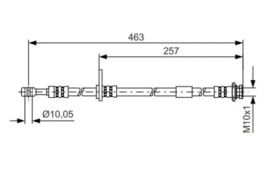 Bremsschlauch Vorderachse links BOSCH 1 987 481 401 Bild Bremsschlauch Vorderachse links BOSCH 1 987 481 401