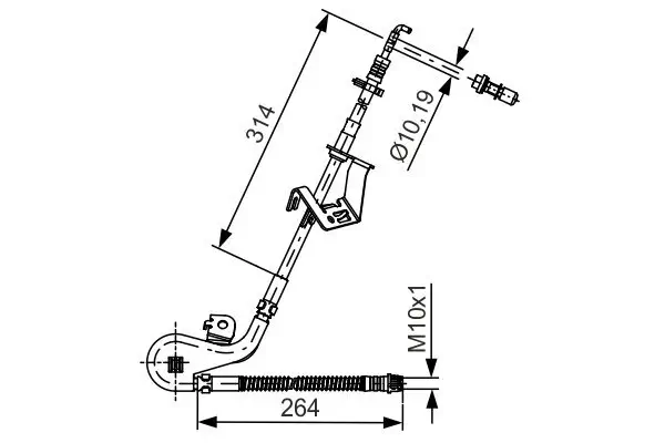 Bremsschlauch Vorderachse rechts BOSCH 1 987 481 428