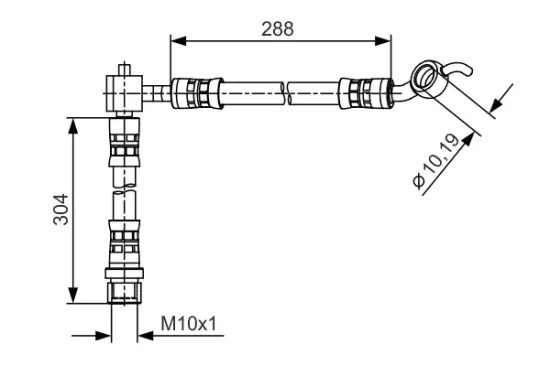 Bremsschlauch Hinterachse rechts BOSCH 1 987 481 485 Bild Bremsschlauch Hinterachse rechts BOSCH 1 987 481 485