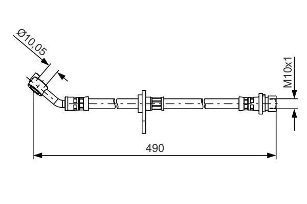 Bremsschlauch Hinterachse rechts BOSCH 1 987 481 521