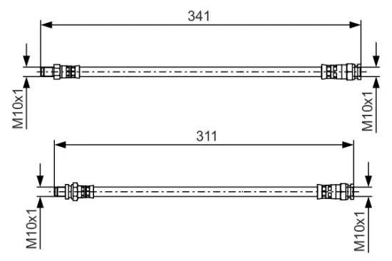 Bremsschlauch Hinterachse BOSCH 1 987 481 525 Bild Bremsschlauch Hinterachse BOSCH 1 987 481 525