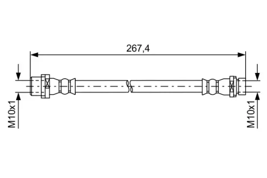 Bremsschlauch Hinterachse innen rechts BOSCH 1 987 481 583 Bild Bremsschlauch Hinterachse innen rechts BOSCH 1 987 481 583