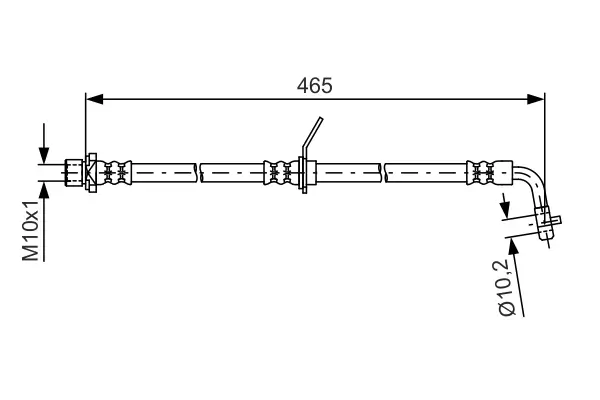 Bremsschlauch Hinterachse rechts BOSCH 1 987 481 612