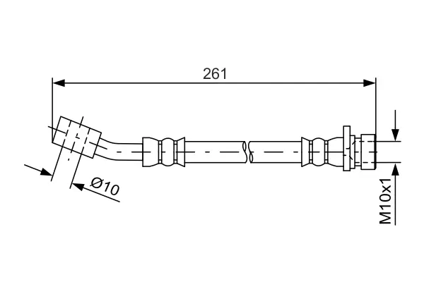 Bremsschlauch Hinterachse außen BOSCH 1 987 481 621