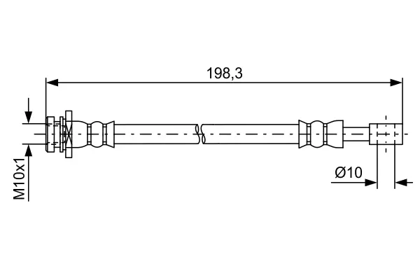 Bremsschlauch Hinterachse außen BOSCH 1 987 481 630