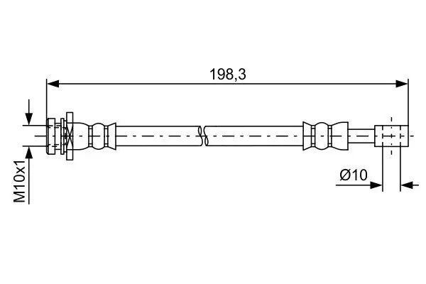 Bremsschlauch Hinterachse außen BOSCH 1 987 481 630