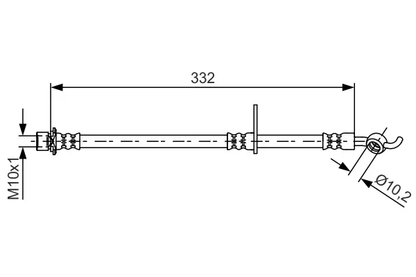 Bremsschlauch Hinterachse rechts BOSCH 1 987 481 655