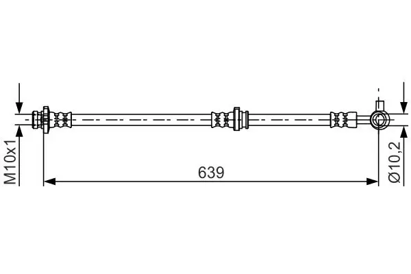 Bremsschlauch Vorderachse rechts BOSCH 1 987 481 697