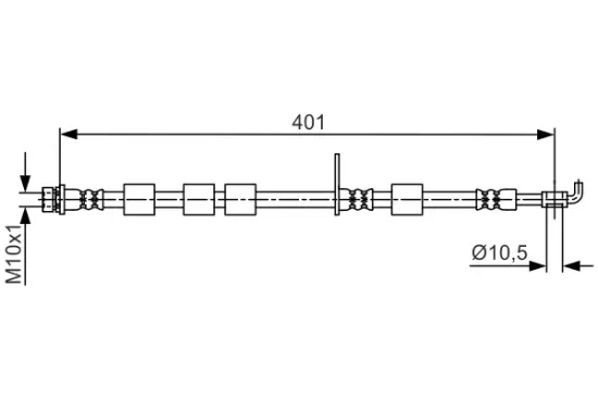 Bremsschlauch Vorderachse links BOSCH 1 987 481 701 Bild Bremsschlauch Vorderachse links BOSCH 1 987 481 701