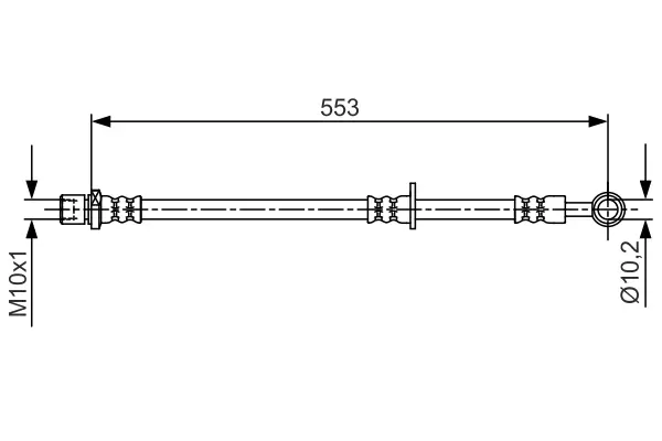 Bremsschlauch Vorderachse rechts BOSCH 1 987 481 709