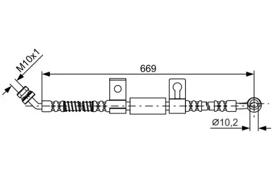 Bremsschlauch Vorderachse links BOSCH 1 987 481 796 Bild Bremsschlauch Vorderachse links BOSCH 1 987 481 796
