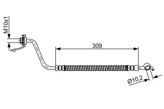Bremsschlauch Hinterachse links BOSCH 1 987 481 877 Bild Bremsschlauch Hinterachse links BOSCH 1 987 481 877