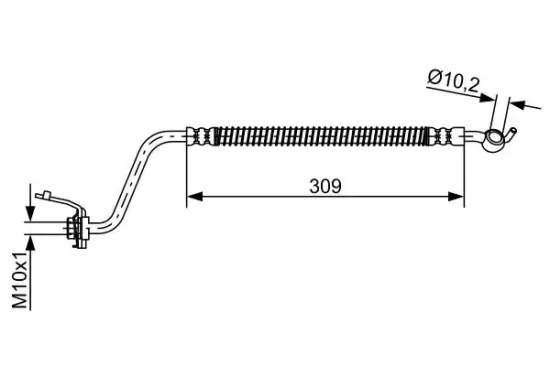 Bremsschlauch Hinterachse rechts BOSCH 1 987 481 889 Bild Bremsschlauch Hinterachse rechts BOSCH 1 987 481 889