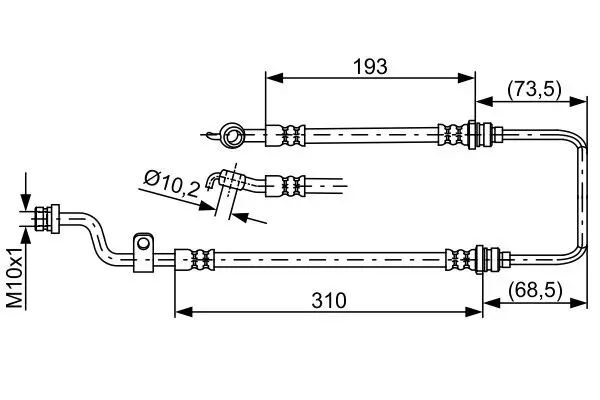 Bremsschlauch Vorderachse rechts BOSCH 1 987 481 894