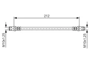 Bremsschlauch Hinterachse BOSCH 1 987 481 A50