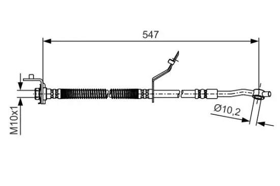 Bremsschlauch Vorderachse links BOSCH 1 987 481 A55 Bild Bremsschlauch Vorderachse links BOSCH 1 987 481 A55