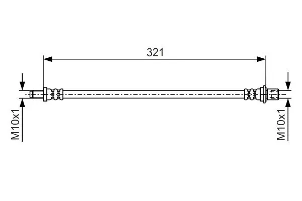 Bremsschlauch Hinterachse innen BOSCH 1 987 481 A62