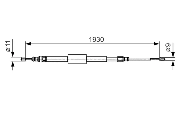 Seilzug, Feststellbremse hinten links hinten rechts BOSCH 1 987 482 011