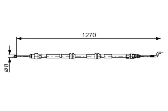 Seilzug, Feststellbremse BOSCH 1 987 482 014 Bild Seilzug, Feststellbremse BOSCH 1 987 482 014