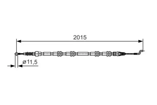 Seilzug, Feststellbremse hinten hinten hinten links hinten rechts BOSCH 1 987 482 017 Bild Seilzug, Feststellbremse hinten hinten hinten links hinten rechts BOSCH 1 987 482 017