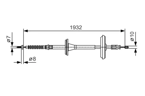 Seilzug, Feststellbremse BOSCH 1 987 482 021 Bild Seilzug, Feststellbremse BOSCH 1 987 482 021