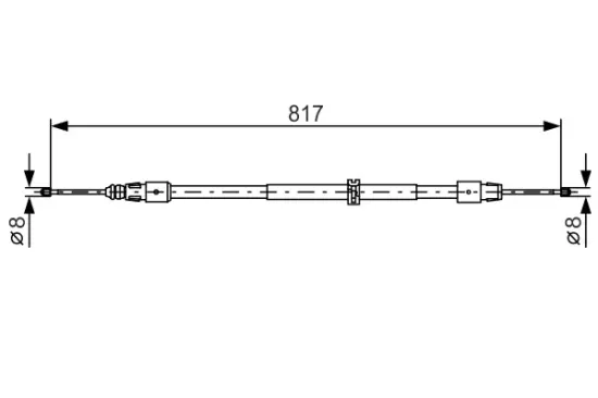 Seilzug, Feststellbremse hinten hinten hinten links hinten rechts BOSCH 1 987 482 024 Bild Seilzug, Feststellbremse hinten hinten hinten links hinten rechts BOSCH 1 987 482 024