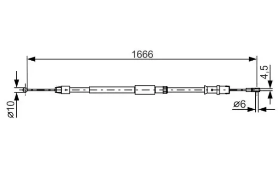 Seilzug, Feststellbremse hinten hinten hinten links hinten rechts BOSCH 1 987 482 032 Bild Seilzug, Feststellbremse hinten hinten hinten links hinten rechts BOSCH 1 987 482 032