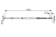 Seilzug, Feststellbremse hinten hinten hinten links hinten rechts BOSCH 1 987 482 033