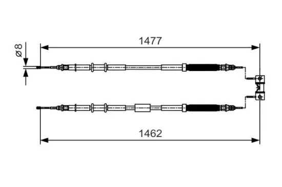 Seilzug, Feststellbremse BOSCH 1 987 482 037 Bild Seilzug, Feststellbremse BOSCH 1 987 482 037