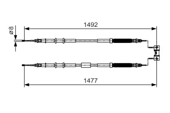 Seilzug, Feststellbremse BOSCH 1 987 482 038 Bild Seilzug, Feststellbremse BOSCH 1 987 482 038