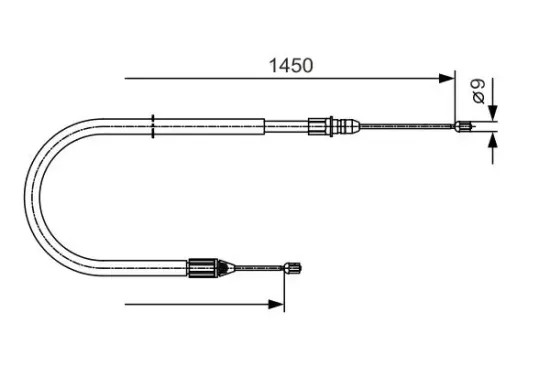 Seilzug, Feststellbremse BOSCH 1 987 482 040 Bild Seilzug, Feststellbremse BOSCH 1 987 482 040