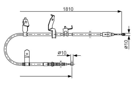 Seilzug, Feststellbremse hinten rechts BOSCH 1 987 482 052 Bild Seilzug, Feststellbremse hinten rechts BOSCH 1 987 482 052