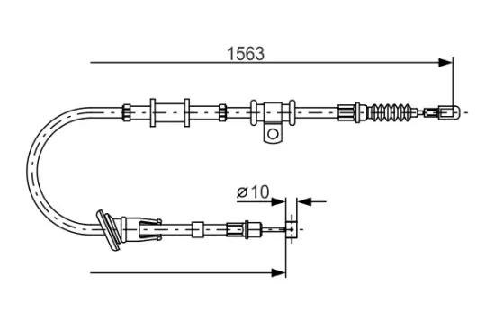 Seilzug, Feststellbremse hinten links BOSCH 1 987 482 064 Bild Seilzug, Feststellbremse hinten links BOSCH 1 987 482 064