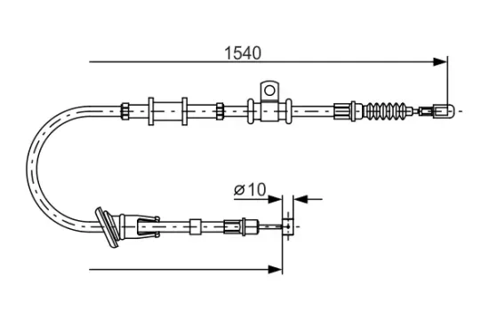 Seilzug, Feststellbremse hinten rechts BOSCH 1 987 482 065 Bild Seilzug, Feststellbremse hinten rechts BOSCH 1 987 482 065