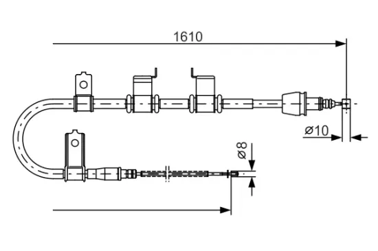 Seilzug, Feststellbremse hinten links BOSCH 1 987 482 070 Bild Seilzug, Feststellbremse hinten links BOSCH 1 987 482 070