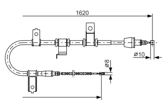 Seilzug, Feststellbremse hinten rechts BOSCH 1 987 482 071 Bild Seilzug, Feststellbremse hinten rechts BOSCH 1 987 482 071
