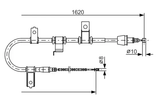 Seilzug, Feststellbremse hinten rechts BOSCH 1 987 482 071 Bild Seilzug, Feststellbremse hinten rechts BOSCH 1 987 482 071